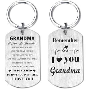 Best Grandma Ever Gifts - Great Grandma Keychain from Grandchild - Christmas Birthday Gift for Grandmother