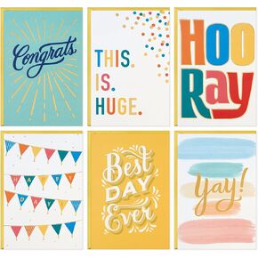 Hallmark Assorted Congratulations Cards (24 Cards with Envelopes) for Graduations, Promotions, Engagements, New Jobs, Baby Announcements
