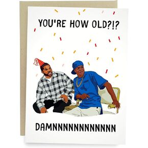 Sleazy Greetings Damn Meme Funny Birthday Card For Him Or Her | Damn You're How Old Birthday Card
