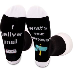 G2TUP Mail Carrier Mailman Gift I Deliver Mail What's Your Superpower Socks Thank You Retirement Appreciation Day Gift