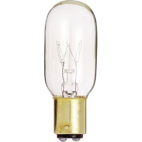 Satco S4721 130V DC Bayonet Base 25-Watt T8 Light Bulb, Clear