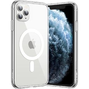 JETech Magnetic Case for iPhone 11 Pro 5.8-Inch Compatible with MagSafe Wireless Charging, Shockproof Phone Bumper Cover, Anti-Scratch Clear Back (Alpine Green) in Kuwait