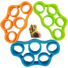 3pcs Finger Stretcher Exerciser, Hand Grip Strengthener, Hand Exerciser,Forearm Exerciser Trainer Silicone Rings for Muscle & Rehabilitation