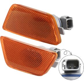 LOCOPOW Bumper Marker Light Front Left and Right Driver Side and Passenger Compatible with Chevy Cruze 2011 2012 2013 2014 2015 GM2550198N 42334144