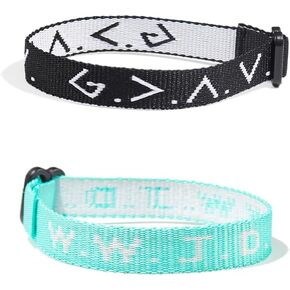 Pingyongchang WWJD Bracelets What Would Jesus Do Bracelet Matching Friendship Braided Rope Letter Protection Inspirational Religious Christian Bracelets for Women Men Teens Girl in Kuwait