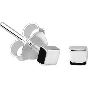 Sterling Silver XS Tiny Square Stud Earrings