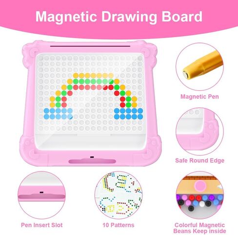 Magnetic Color and Number Maze, Magnetic Drawing Board, 2 in 1 Montessori Learning Toys for Toddlers 3 4 5 Years, Preschool Educational Toys for Toddlers Boys Girls, Road Trip Travel Toys in Saudi Arabia
