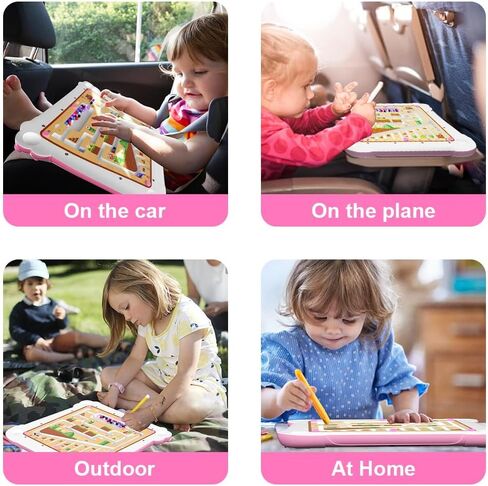Magnetic Color and Number Maze, Magnetic Drawing Board, 2 in 1 Montessori Learning Toys for Toddlers 3 4 5 Years, Preschool Educational Toys for Toddlers Boys Girls, Road Trip Travel Toys in Saudi Arabia