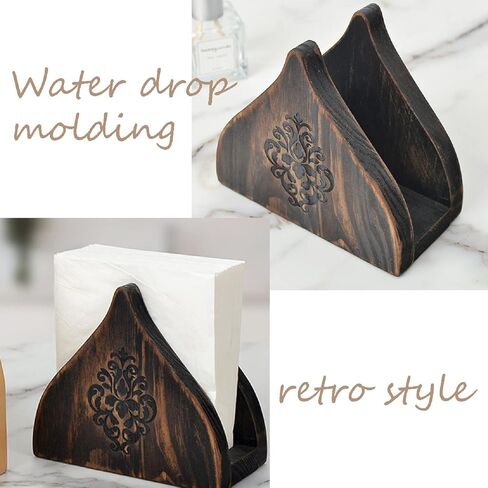 مياو جين حامل المناديل الخشبية حامل الأنسجة مزرعة حامل مناديل المطبخ طاولة طعام الجدول الديكور مقهى مطعم قطرة شكل الديكور العمودي in Kuwait