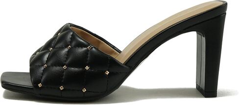 Soda JELLO ~ Women Slip On Diamond Quilted Stud Gem Jewel Fashion Flat Heel Sandal in Kuwait