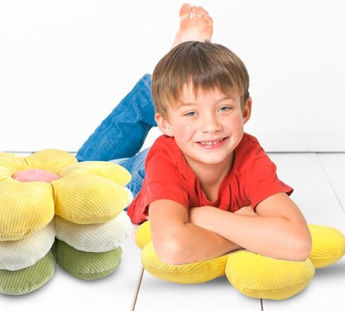 CIEOVO 4 Pcs Flower Plush Throw Pillows, 16 Inch Cute Flower Floor Pillow Daisy Shaped Floor Cushions Aesthetic Flower Seat Cushion Flower Chair Pads for Home Kids Seating Bed Bedroom Sofa Decor in Saudi Arabia