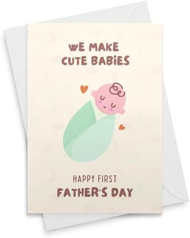 بطاقة عيد الأب الأول، بطاقة عيد الأب المضحكة من الزوجة، هدية عيد الأب الأول للزوج، بطاقة الأب الجديد، هدية الأب الجديد، بطاقة الطفل الجديد [00872] in Saudi Arabia