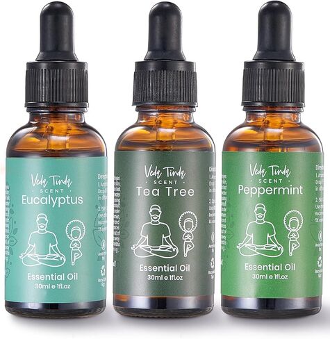VTS Essential Oils - Lavender & Sweet Orange & Tea Tree, Premium Grade Essential Oils Set with Dropper for Diffusers, Humidifiers, Aromatherapy, Massage, Skin & Hair Care, 1 Fl Oz (Pack of 3) in Saudi Arabia