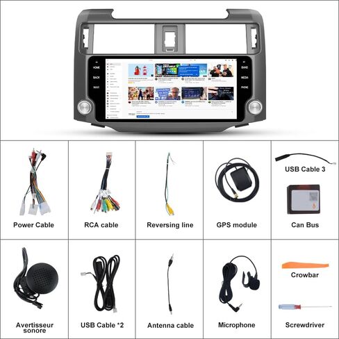 Car Radio Stereo Android 12 for Toyota 4runner 2010-2021 with CarPlay Android Auto in Saudi Arabia