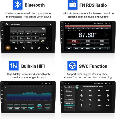 [2+64G] Android 13 Car Stereo Radio Kit for Hyundai Elantra 2014 2015 2016, 9 Inch Touch Screen Wireless Carplay GPS Radio with Android Auto WiFi Bluetooth HiFi RDS Backup Camera in Saudi Arabia