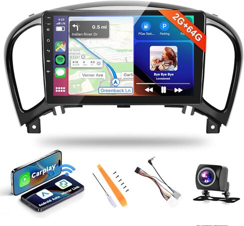 9" 2G+64G Car Radio for Nissan Infiniti ESQ/Nissan Juke 2011-2019 with Wireless Car Play Android Auto, HD IPS Touch Screen Bluetooth Stereo Audio Receivers with GPS WiFi FM/RDS Radio Backup Camera in Saudi Arabia