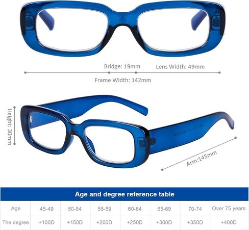 DOOViC Trendy Reading Glasses for Women Stylish Design Blue Light Blocking Readers 1.75 Strength in Saudi Arabia
