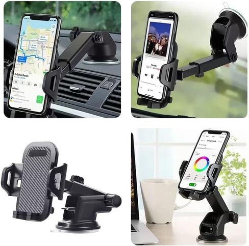 Phone Holder for car- Long arm car Phone Holder Mount, Suitable for car Dashboard/Windshield/Vent, car Adjustable Phone Holder, Compatible with All Smart Phones and Cars. in Saudi Arabia