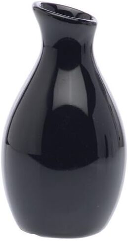 American METALCRAFT, Inc. BVJGB5 3-7/8" High Ceramic Jug Vase, 4', Black, 1 Count (Pack of 1) in Saudi Arabia