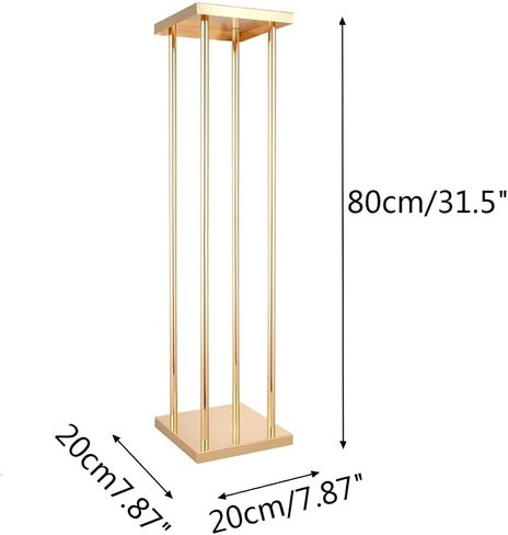قطعتان من المزهريات الذهبية للزفاف للطاولات، حامل عرض زهور معدني هندسي، بطول 31.5 بوصة، مزهرية ذات أرضية عالية، حامل زهور لحفلات الزفاف، طاولة الممر، زينة عيد الميلاد in Kuwait