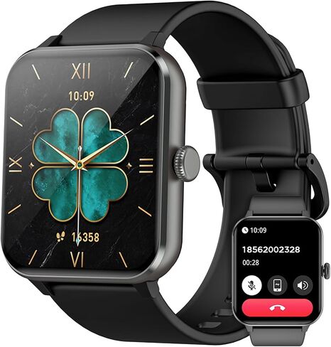 Smart Watch for Women Men(Answer/Make Calls), 2024 Newest 1.85" HD Fitness Tracker with Blood Oxygen, Heart Rate and Sleep Monitor IP68 Waterproof, 100+ Sport Modes, Compatible with Android and Iphone in Saudi Arabia