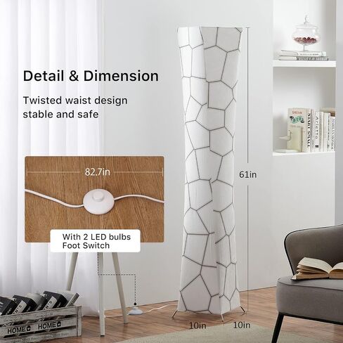 chiphy Floor Lamp for Living Room, 52"(M) Standing Lamp, RGB Color Changing LED Bulbs, Adjustable Brightness Color Temperature, Red Fabric Lampshade, for Bedroom Kids Room Play Room in Saudi Arabia