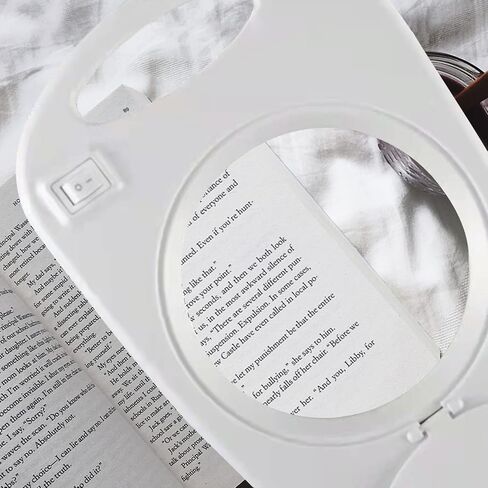 UMPOOL 2 in 1 Magnifying Floor Lamp 5X & Bright LED Floor Lamp Hand Free with Adjustable Gooseneck - Magnifier Daylight Work Light for Reading, Repair, Crafts, Sewing etc.(White) in Saudi Arabia