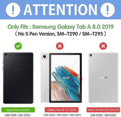[2 Pack] ProCase Galaxy Tab A 8.0 2019 Screen Protector T290 T295, Tempered Glass Screen Film Guard for 8.0 inch Galaxy Tab A 2019 without S Pen Model SM-T290 (Wi-Fi) SM-T295 (LTE) in Saudi Arabia