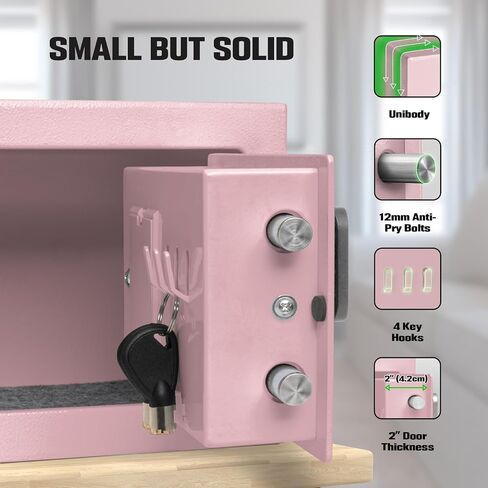 Deposit Safes Drop Small Safe Box Electronic Money Cash Safe with Digital Keypad & Keys，Mini Security Lock Safe Boxes for Coin Home Office Hotel Rooms Business Jewelry Gun (Black) in Saudi Arabia