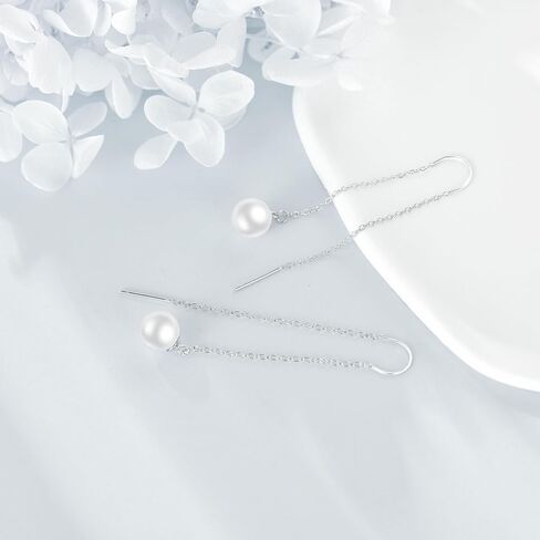 Mermaid Thread Earrings for Women Sterling Silver Tassel Pull Through Threaded Earrings Jewelry for Women Girls in Kuwait