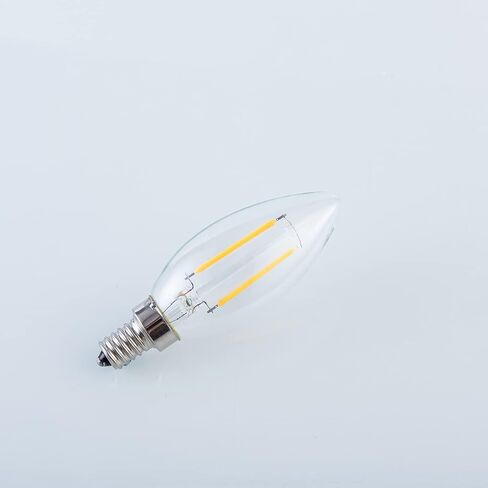 Dimmable T6 LED Bulbs 25W Candelabra Bulbs 3000K Soft White, Clear Vintage 2W E12 LED Filament Edison Chandelier Light Bulbs with Decorative, 12 Pack in Saudi Arabia