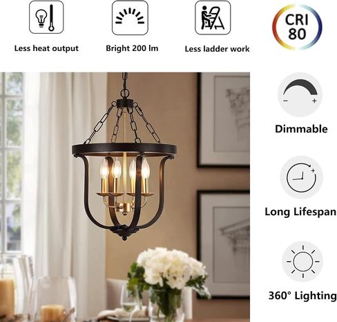 Dimmable T6 LED Bulbs 25W Candelabra Bulbs 3000K Soft White, Clear Vintage 2W E12 LED Filament Edison Chandelier Light Bulbs with Decorative, 12 Pack in Saudi Arabia