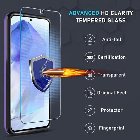 Janmitta Compatible with Samsung Galaxy A36 5G Case with Screen Protector+Camera Lens Protector,Heavy Duty Full Body Phone Cover Built in Ring Holder Kickstand,2025 Black Matte in Saudi Arabia