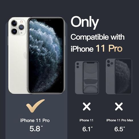 حافظة JETech المغناطيسية لهاتف iPhone 11 Pro مقاس 5.8 بوصة متوافقة مع الشحن اللاسلكي MagSafe، غطاء ممتص الصدمات للهاتف مقاوم للصدمات، ظهر شفاف مضاد للخدش (شفاف) in Saudi Arabia