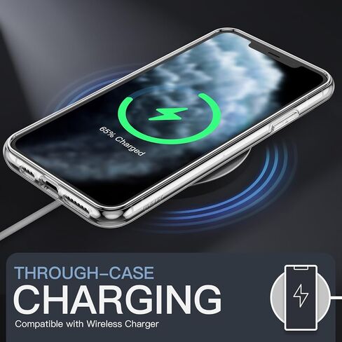 حافظة JETech المغناطيسية لهاتف iPhone 11 Pro مقاس 5.8 بوصة متوافقة مع الشحن اللاسلكي MagSafe، غطاء ممتص الصدمات للهاتف مقاوم للصدمات، ظهر شفاف مضاد للخدش (شفاف) in Saudi Arabia