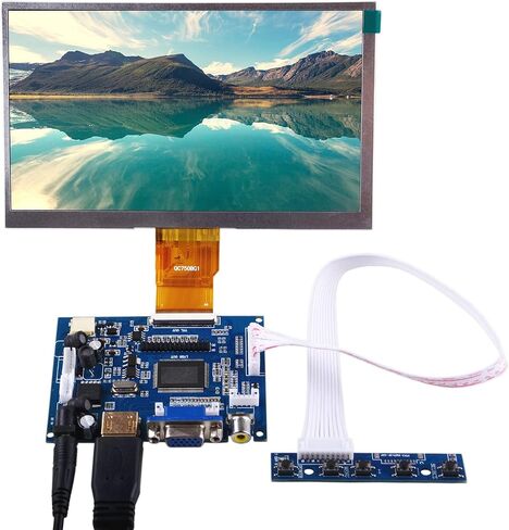 شاشة GeeekPi مقاس 7 بوصة 1024 × 600 HDMI شاشة LCD مع شاشة لوحة للقيادة لـ Raspberry Pi in Saudi Arabia