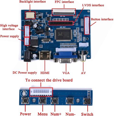 شاشة GeeekPi مقاس 7 بوصة 1024 × 600 HDMI شاشة LCD مع شاشة لوحة للقيادة لـ Raspberry Pi in Saudi Arabia