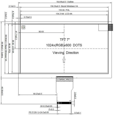شاشة GeeekPi مقاس 7 بوصة 1024 × 600 HDMI شاشة LCD مع شاشة لوحة للقيادة لـ Raspberry Pi in Saudi Arabia