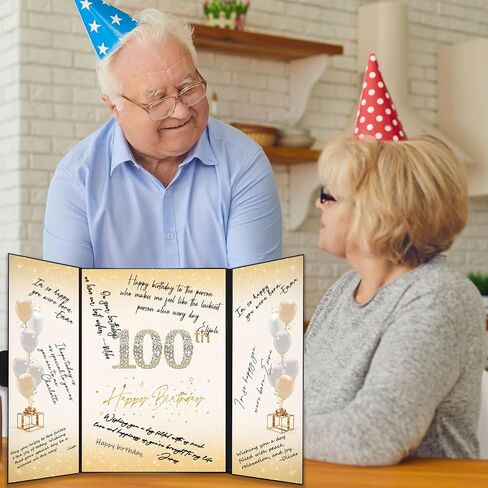 Crenics زينة عيد الميلاد الـ 100 للرجال والنساء، بديل كتاب ضيف عيد الميلاد الـ 100 الإبداعي، كتاب توقيع عيد الميلاد الـ 100 مقاس 18 × 12 بوصة، هدايا رائعة لعيد الميلاد الـ 100 in Kuwait