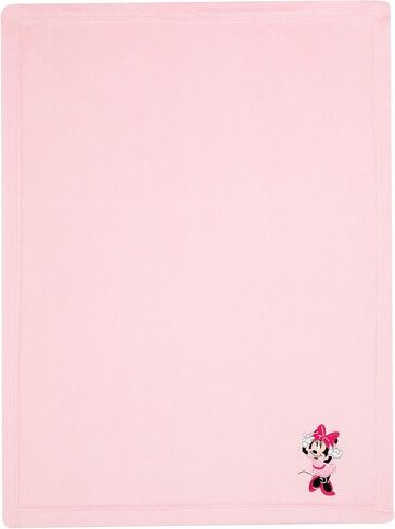بطانية أطفال من الصوف الناعم باللون الوردي من Lambs & Ivy Disney Baby Minnie Mouse Love in Kuwait