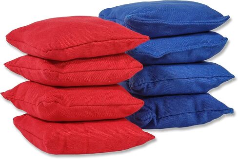 Trademark Innovations 4" Cornhole Bean Bag Toss Set for Cornhole Game (Set of 8, Red and Blue) in Saudi Arabia