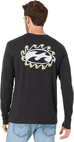 تي شيرت Billabong الرجالي الكلاسيكي ذو الأكمام الطويلة والشعار الجرافيكي in Kuwait