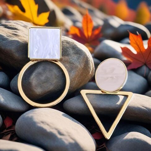 Unique earrings 14K gold plated asymmetrical earrings 925 silver sterling post in Saudi Arabia