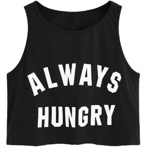 SweatyRocks Women's Casual Sleeveless Round Neck Workout Crop Tank Top Shirts