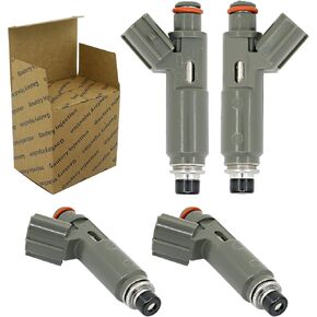 Fuel Injector Nozzles Compatible with Toyota 2002 2003 Camry, 2002 2003 Solara, 2001 2002 2003 Highlander 2.4L, 2001 2002 2003 Rav4 2.0L Replaces 23250-0H010 23209-28020 Set of 4