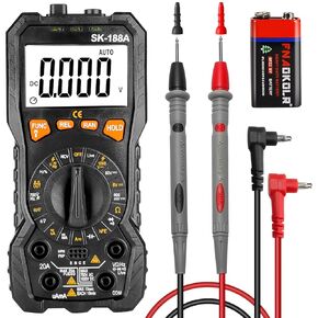 Beaquicy Digital Display Intelligent Multimeter, TRMS 6000 Counts Volt Meter Ohmmeter Auto-Ranging Tester, Accurately Measures Voltage Current Resistance, LCD backlit screen