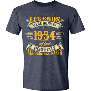 70th Birthday Shirt for Men, Legends Were Born in 1954, Vintage 70 Years Old T-Shirt