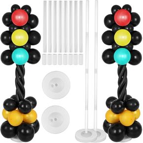 90PCS Traffic Light Balloons Race Car Theme Birthday Party Balloons Decoration Car Party Latex Balloons Supplies Race Car Party Traffic Light Balloons for Boys Birthday Gift Race Fans Party Decor