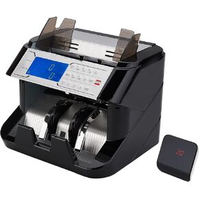 Money Counter with UV/MG/IR/MT/DD Counterfeit Bill Detection Plus External Display and 1 Year Warranty - American Brand & American Sellers (Supreme)