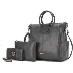 MKF Collection Shoulder Bag for Women, Crossbody Purse & Wristlet: PU Leather Satchel Pocketbook 3 PCs Handbag Set in Kuwait